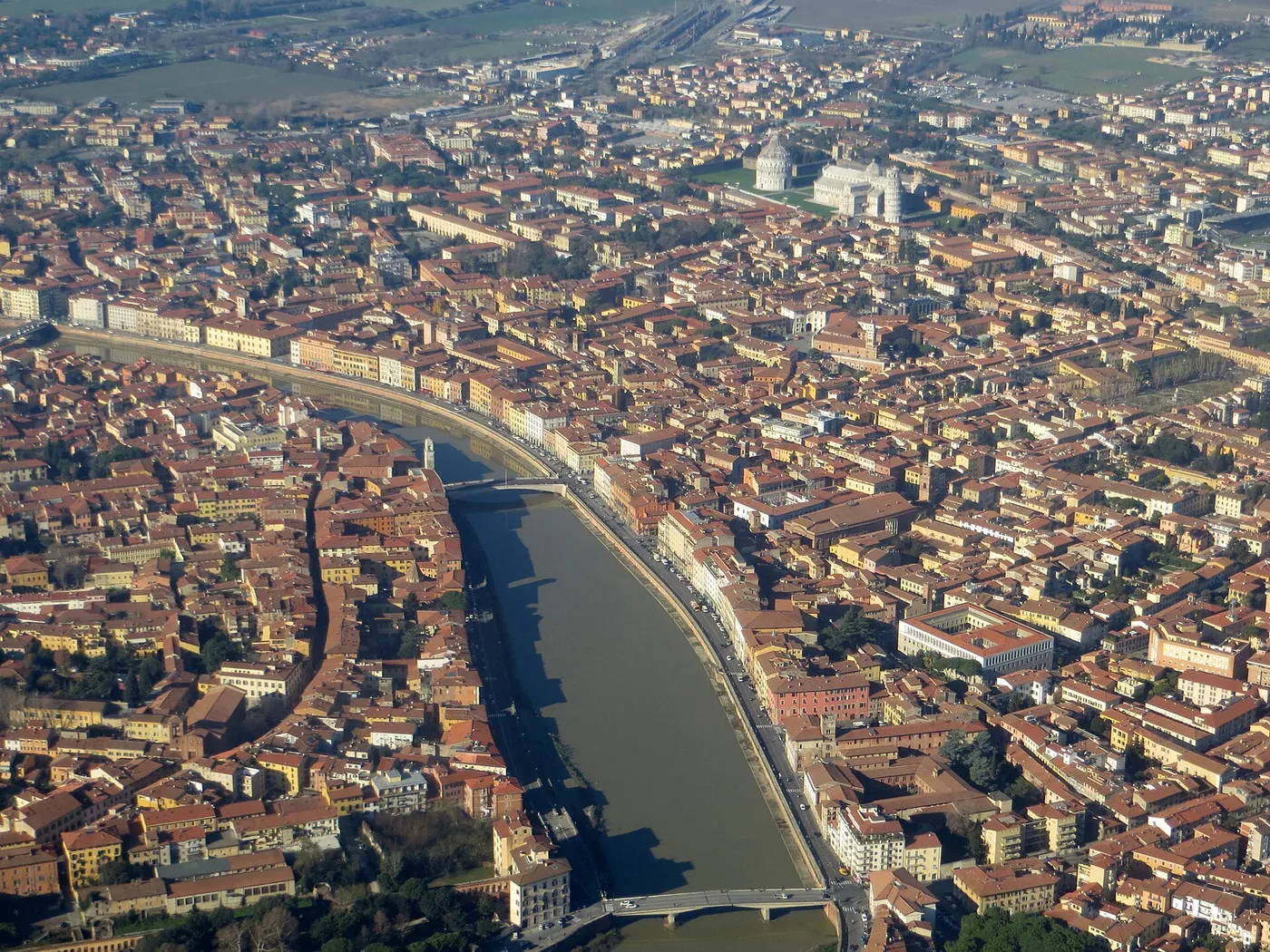 Immagine editoriale del territorio di Pisa, in provincia di Pisa