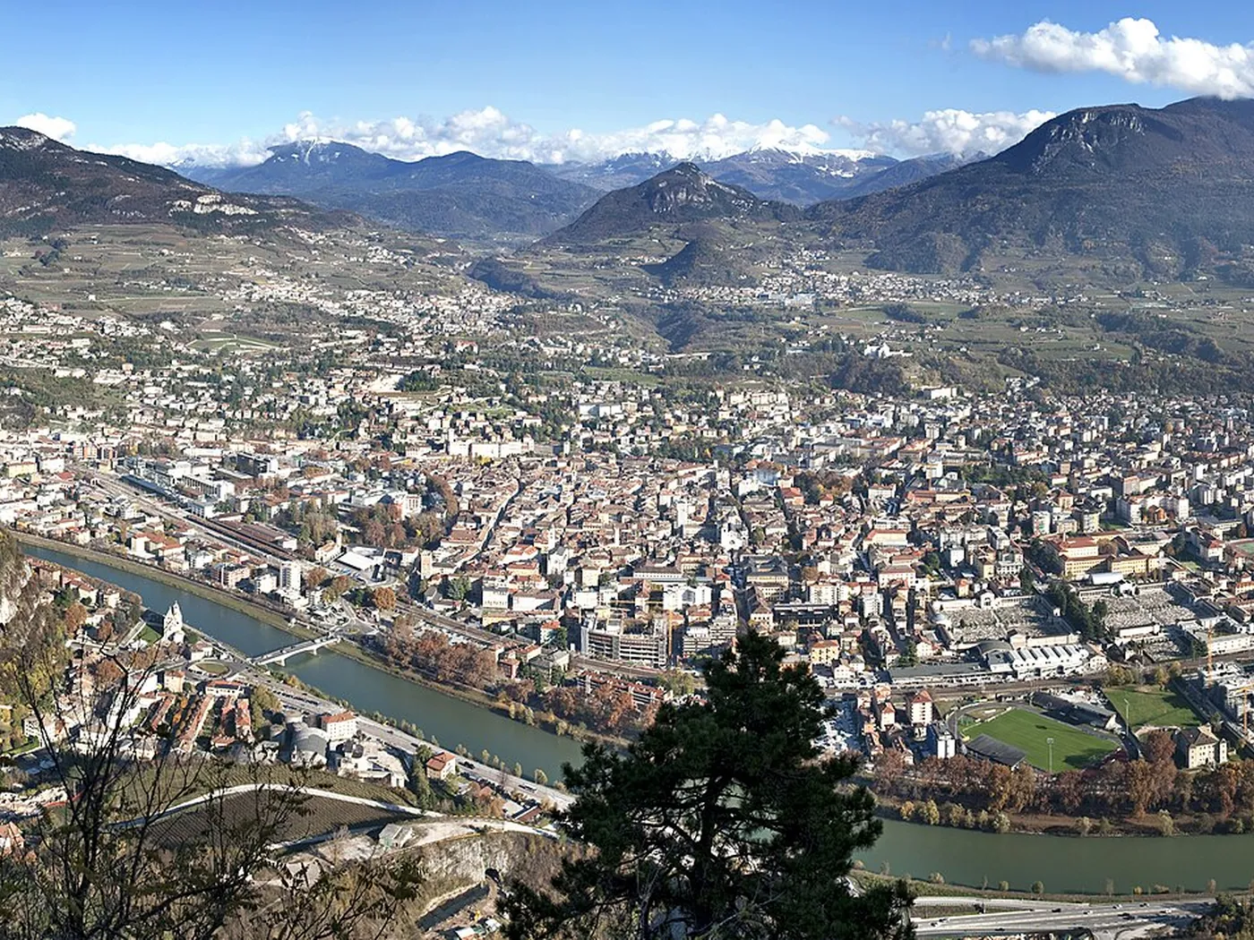 Immagine editoriale del territorio di Trento, in provincia di Trento